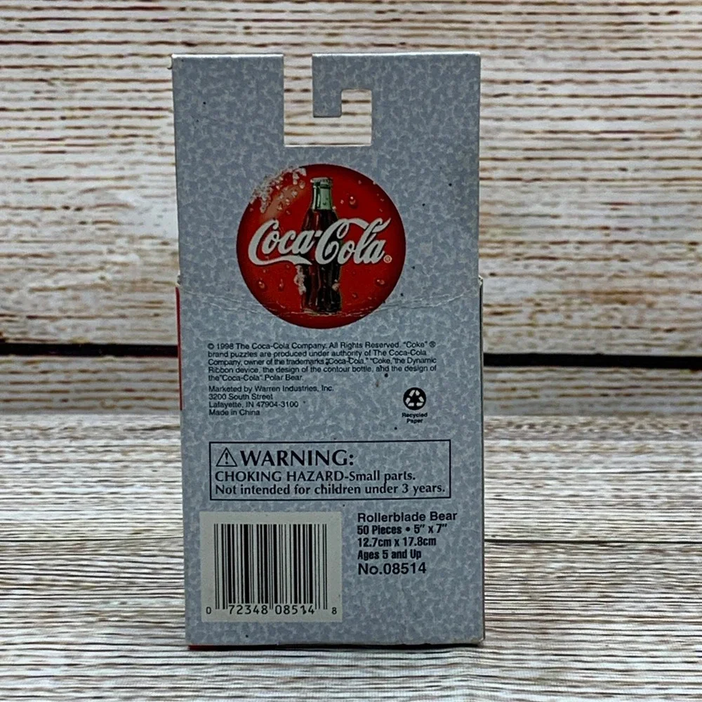 Coca‎ Cola Rollerblade Bear 50 Piece Ultra Mini Jigsaw Puzzle [1998]